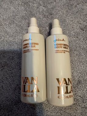 PINK Victoria's Secret Comforting Body Milk Vanilla - Cream 2 total Coconut Oil